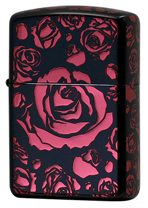Zippo ジッポー Black Mat ROSE BM.IonRD ROSE（A）