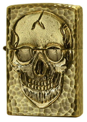 Zippo ジッポー HAMMERED SKULL （A）