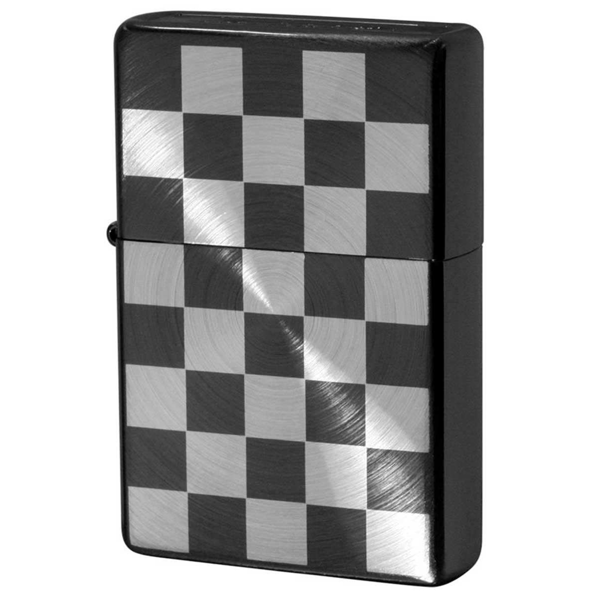 Zippo ジッポー ボトムズアップスピンチェック Bottomz Up SPIN CHECK SV＆BN Ｂ メール便可
