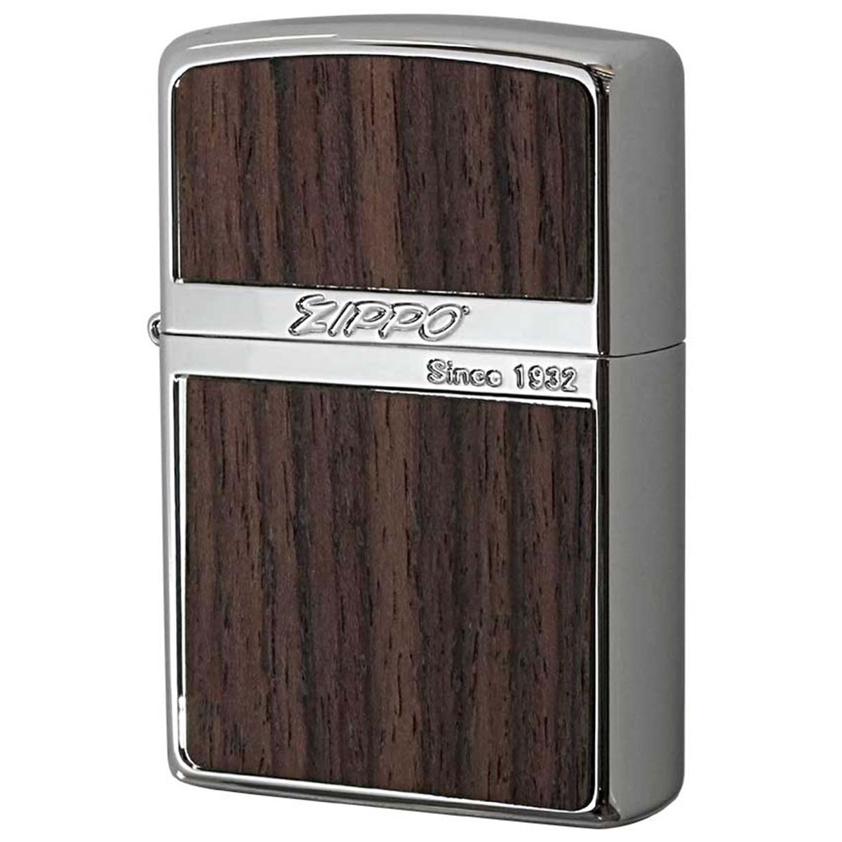 Zippo ジッポー ウッド 木目 木 ホワイトニッケル 両面加工 Wood Series White Nickel WN-Wood ライト ローズウッド