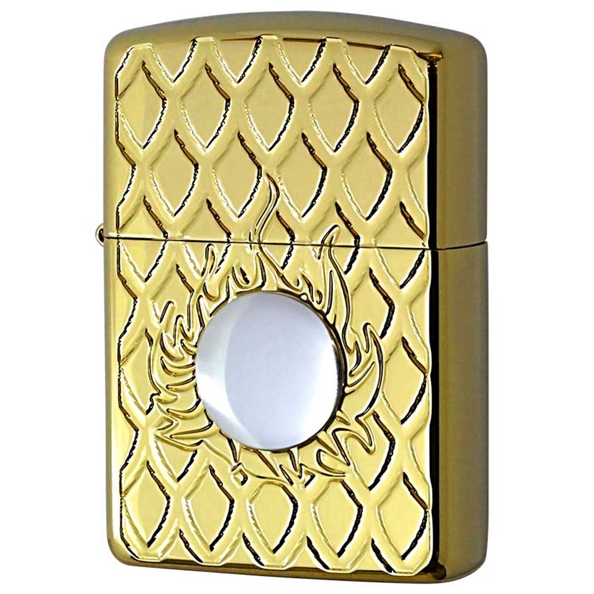 Zippo ジッポー アーマー 龍玉 シェル インレイ 象嵌 チタニュームコーティング ステンレスメタル ryugyoku ゴールドタンク 162TC-龍玉 Shell WH