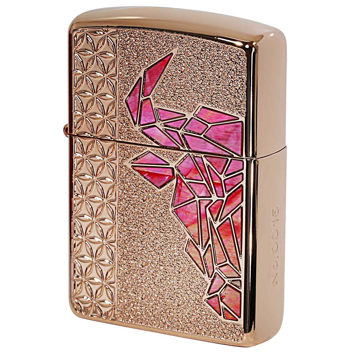 Zippo ジッポー アーマー ブル 牛 シェル 貝 インレイ 象嵌 ローズピンク ARMOR BULL 雄牛 Rose Pink RP RD