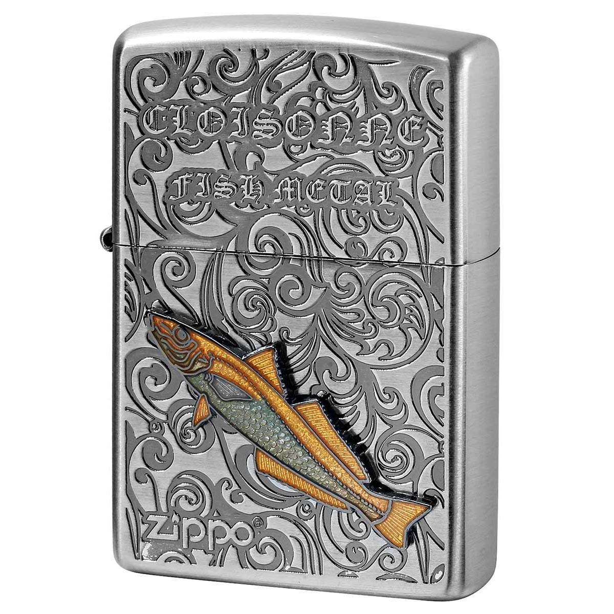 Zippo ジッポー シロギス 鱚 ヴィンテージ 七宝メタル 海水魚 Vintage Cloisonne fish metal Salt Water Fish AN-シロギス