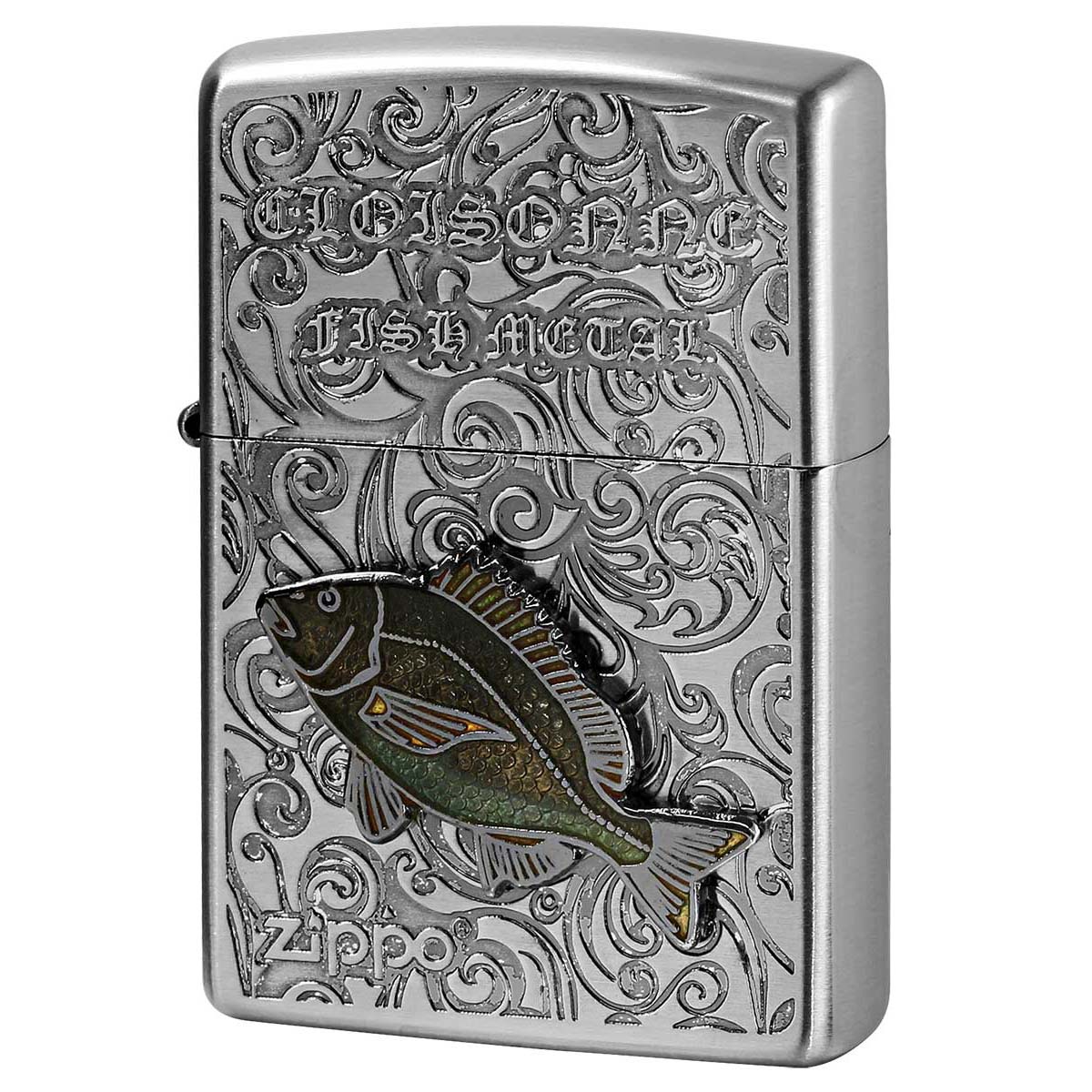 Zippo ジッポー 黒鯛 クロダイ ヴィンテージ 七宝メタル 海水魚 Vintage Cloisonne fish metal Salt Water Fish AN-クロダイ