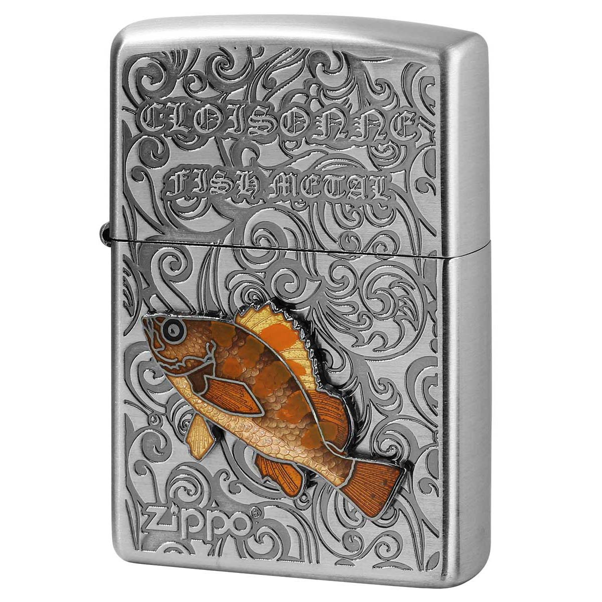 Zippo ジッポー メバル 鮴 ヴィンテージ 七宝メタル 海水魚 Vintage Cloisonne fish metal Salt Water Fish AN-メバル