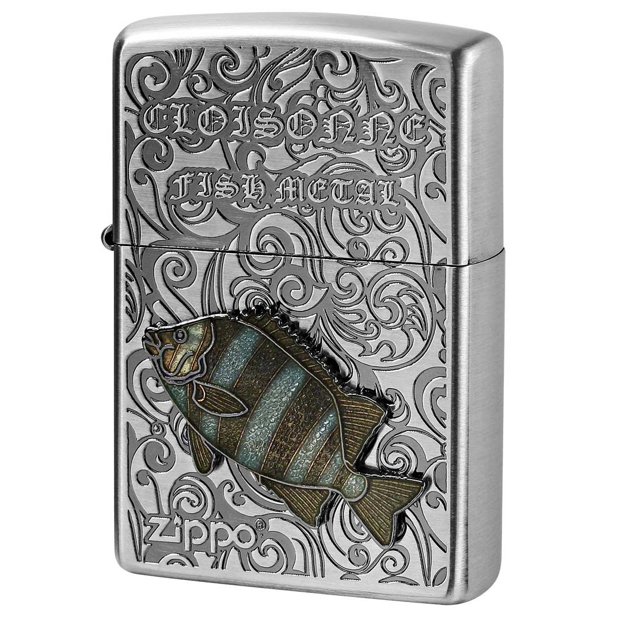Zippo ジッポー 石鯛 イシダイ ヴィンテージ 七宝メタル 海水魚 Vintage Cloisonne fish metal Salt Water Fish AN-イシダイ