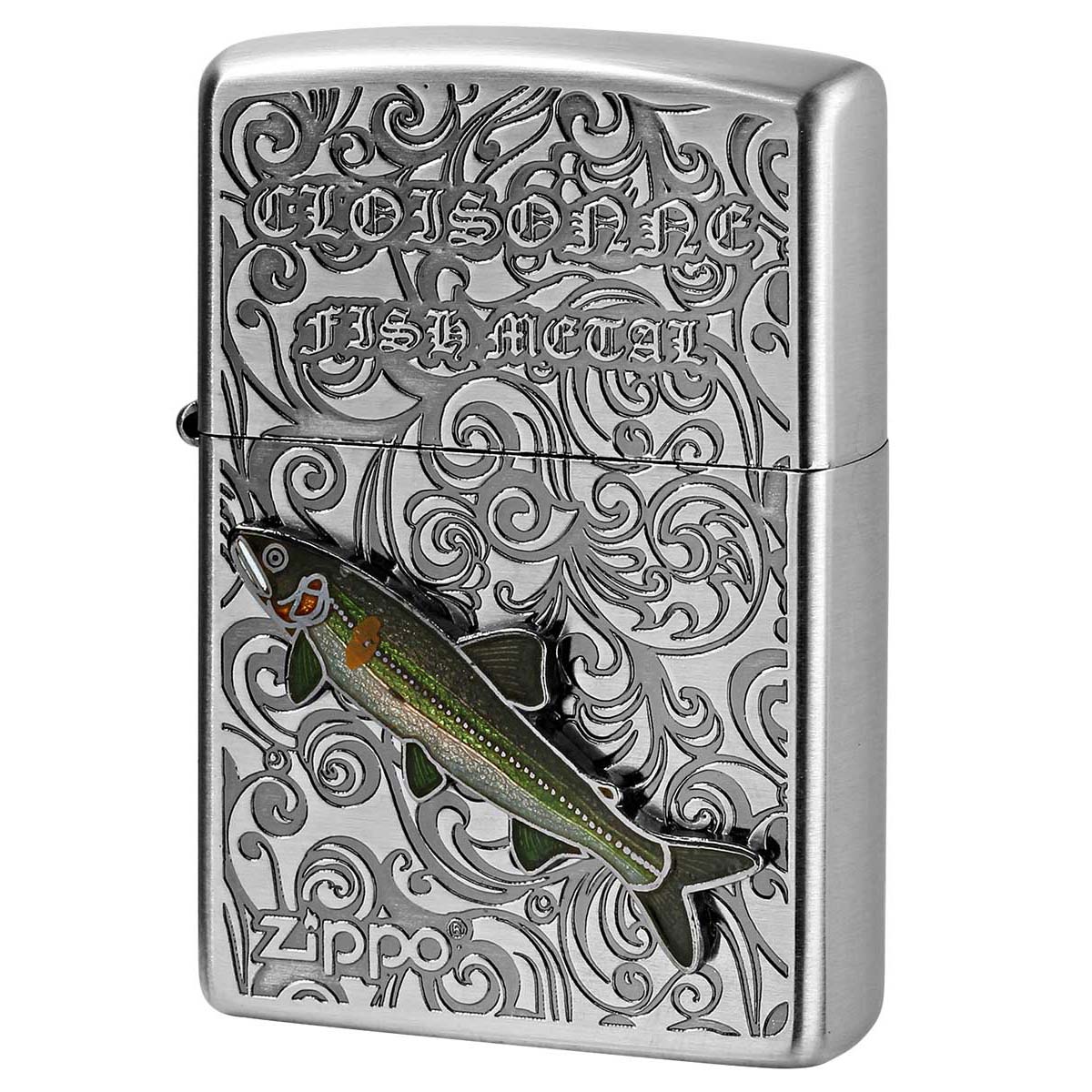 Zippo ジッポー 鮎 アユ ヴィンテージ 七宝メタル 淡水魚 Vintage Cloisonne fish metal Fresh Water Fish AN-アユ