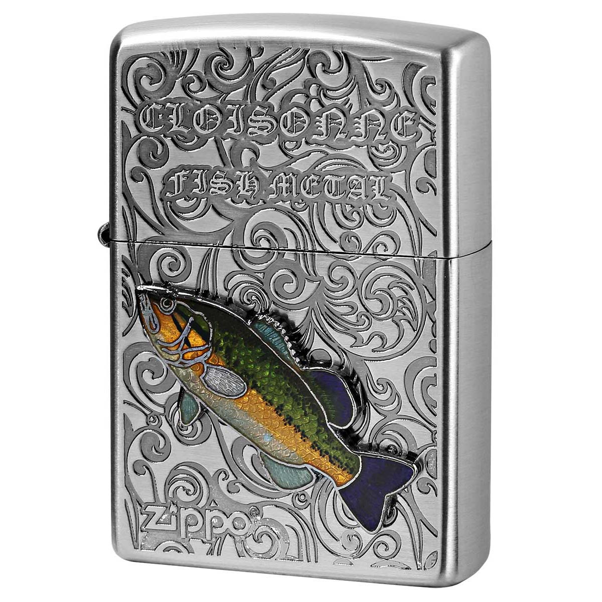 Zippo ジッポー ブラックバス ヴィンテージ 七宝メタル 淡水魚 Vintage Cloisonne fish metal Fresh Water Fish AN-ブラックバス