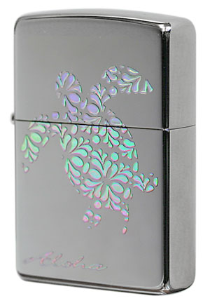Zippo ジッポー 在庫限り完売 Hawaiian ハワイアン ホヌ・海亀 E ダイアノSV メール便可