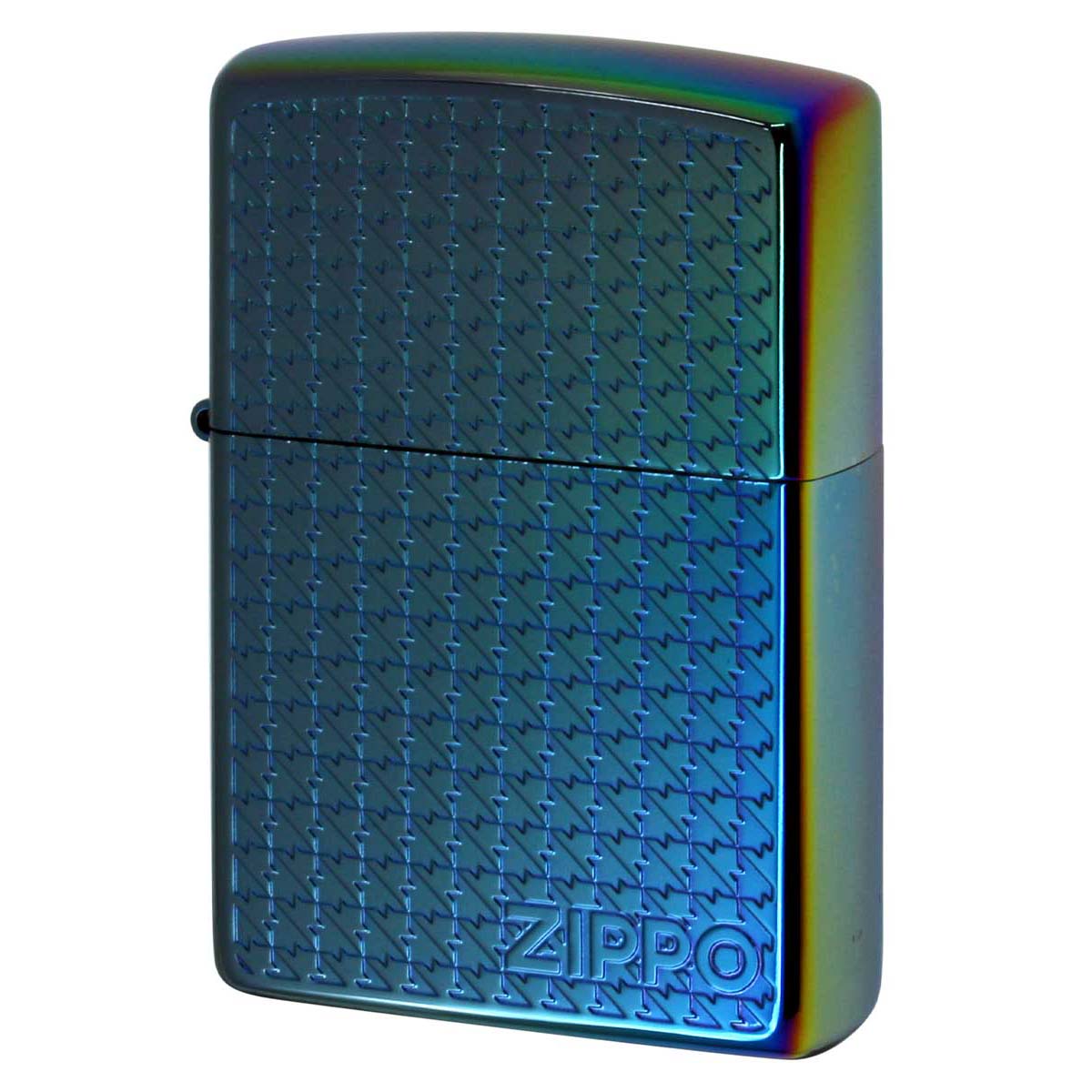 Zippo ジッポー 千鳥格子 チタニュームコーティング レインボー Houndstooth Titanium Coationg TC-Rainbow メール便可