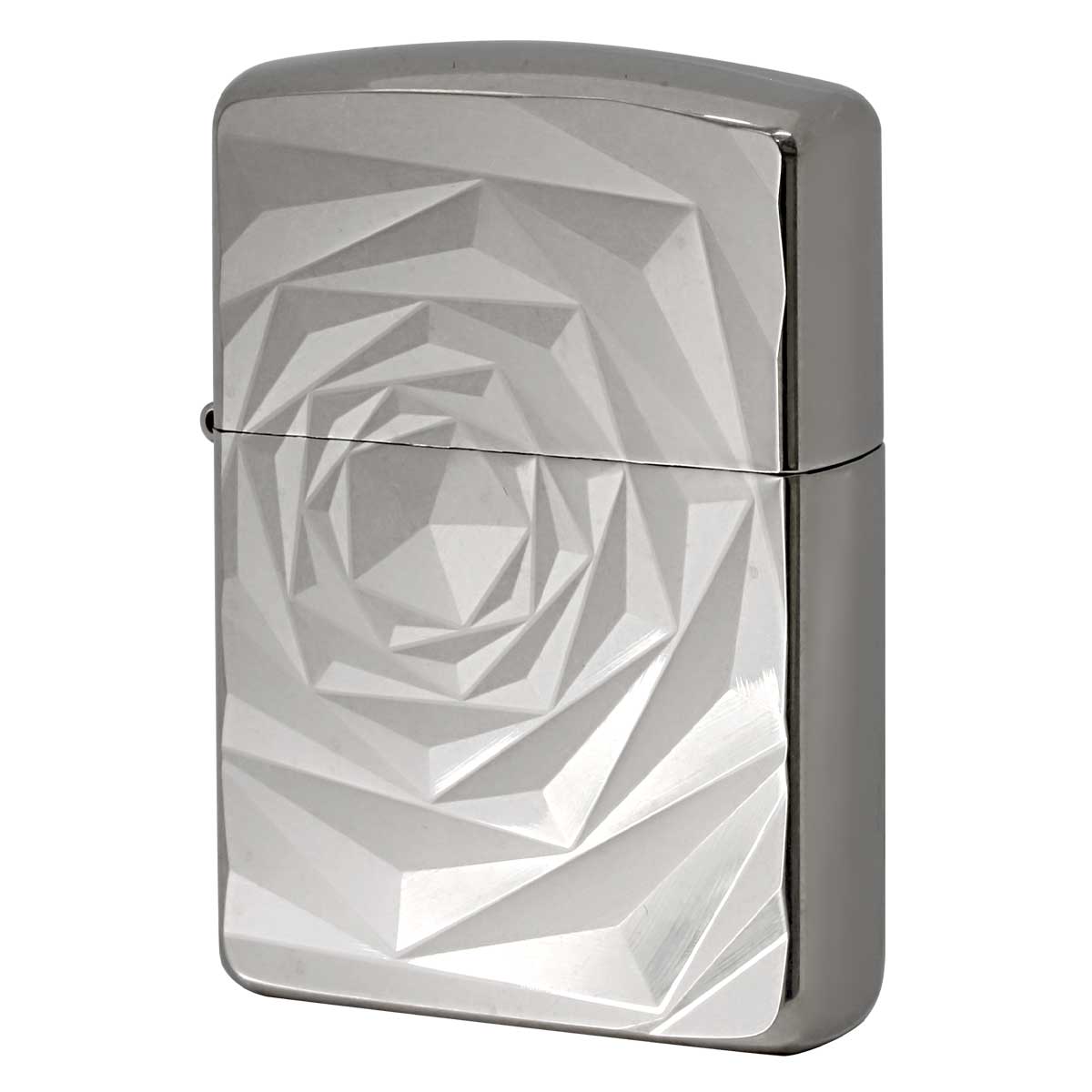 Zippo ジッポー アーマー ローズ 薔薇 バラ ホワイトニッケル バレル加工 ARMOR Shimmer Rose Nバレル