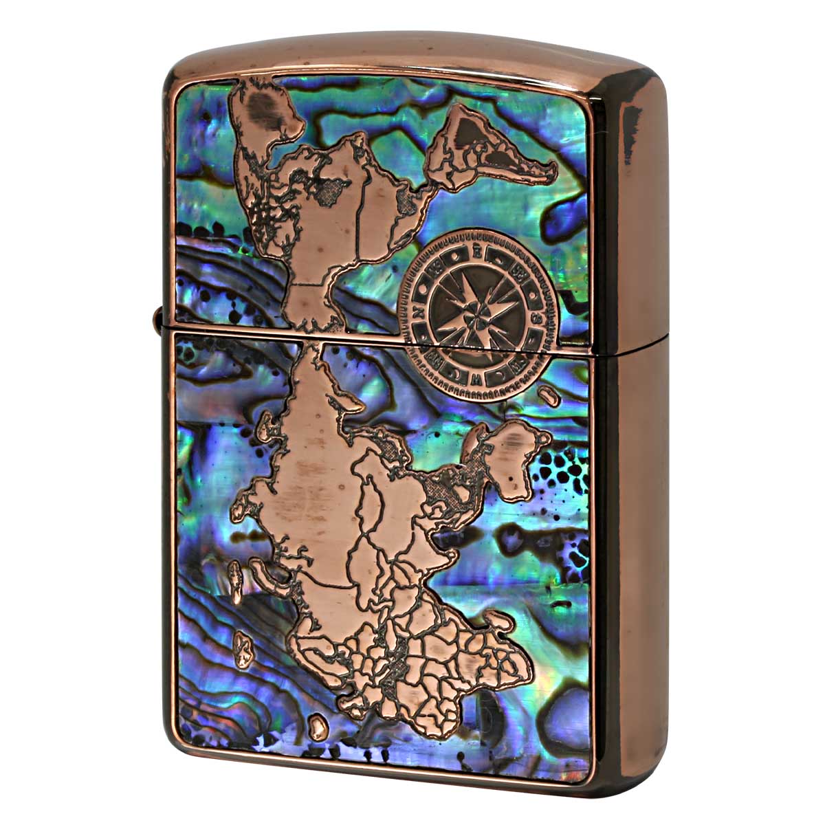 Zippo ジッポー アーマー シェル 貝 地図 ワールドマップ ARMOR SHELL WORLD MAP カッパーいぶし CO