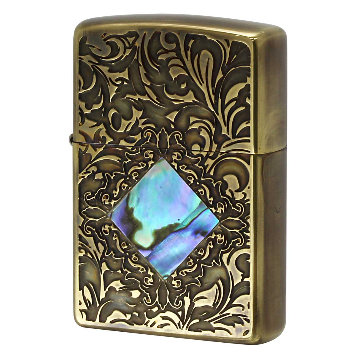 Zippo ジッポー アンテーク風 レトロ モダン シェル 貝貼り Retoto＆Modern メール便可