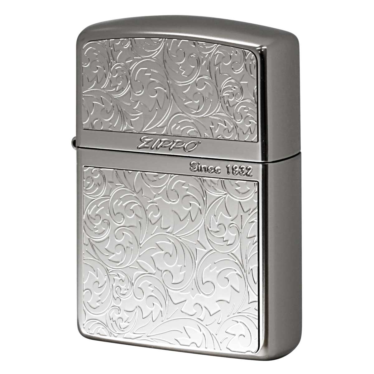 Zippo ジッポー ARMOR アーマー 唐草 アラベスク プレート ホワイトニッケル Wn