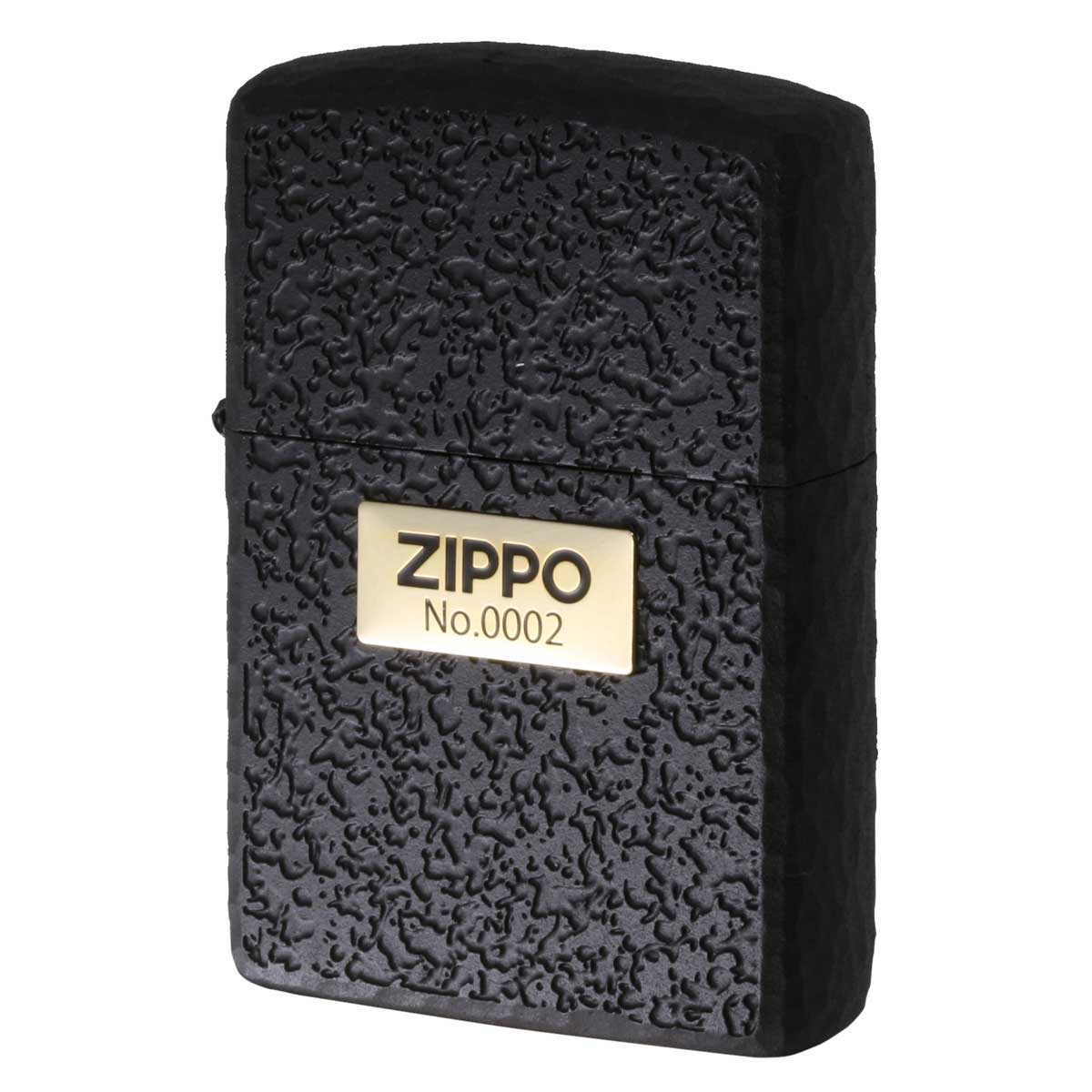 Zippo ジッポー ARMOR アーマー ZIPPO LOGO METAL ディープ ブラック ジッポ ロゴ メタル シリアル番号 ゴールドプレート M・3Side Leuter DB G