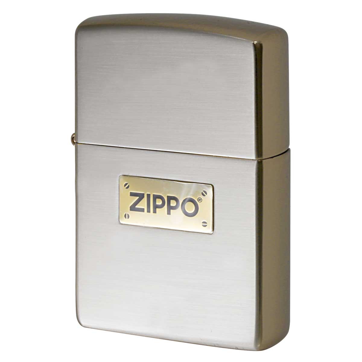 Zippo ジッポー ZIPPO LOGO METAL コンビメッキ ジッポ ロゴ メタル シルバー ゴールド M・COMBI MET NG メール便可