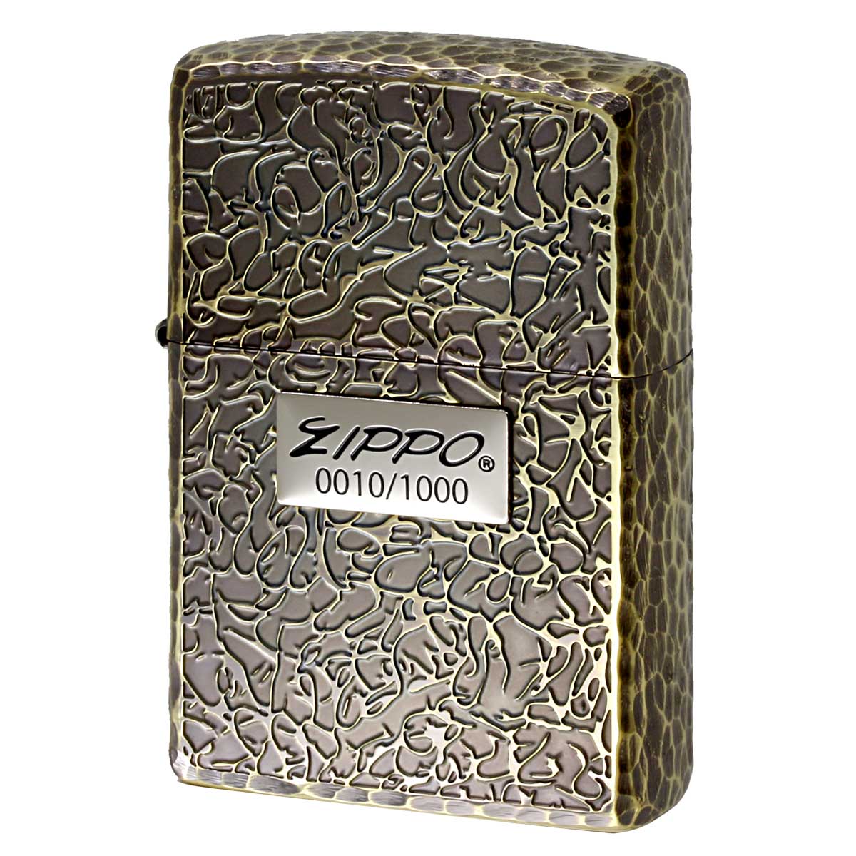 Zippo ジッポー 限定1,000個 ZIPPO LOGO METAL ジッポ ロゴ メタル ブラス 5面加工 3Side Leutor LE Brass Oxidized BO