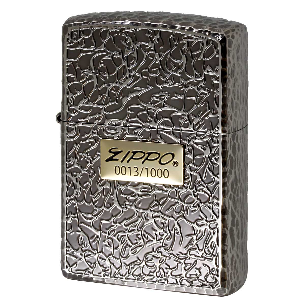 Zippo ジッポー 限定1,000個 ZIPPO LOGO METAL ジッポ ロゴ メタル シルバーニッケル 5面加工 3Side Leutor LE Nickel Oxidized NO