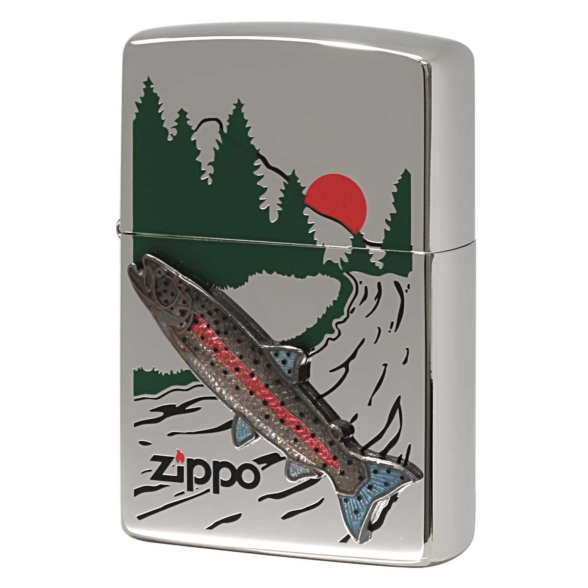 Zippo ジッポー 七宝メタル 淡水魚 フィッシング 釣り イトウ メール便可