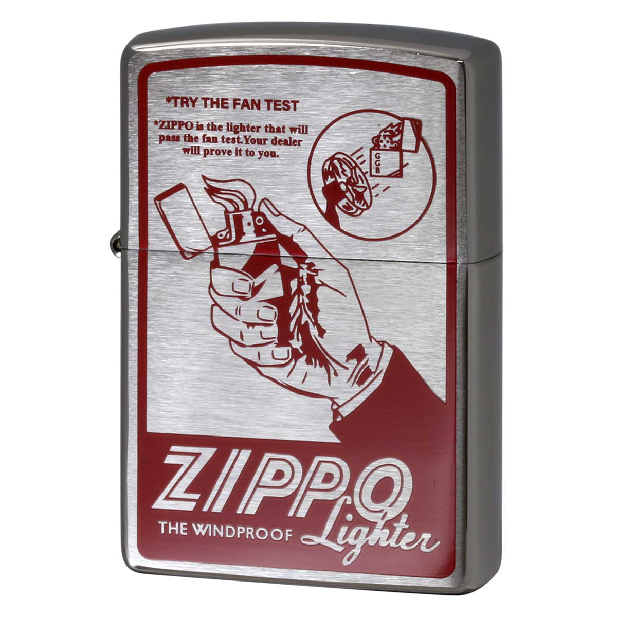 Zippo ジッポー オールドポスター TRY THE FAN TEST レッド FAN-RD メール便可