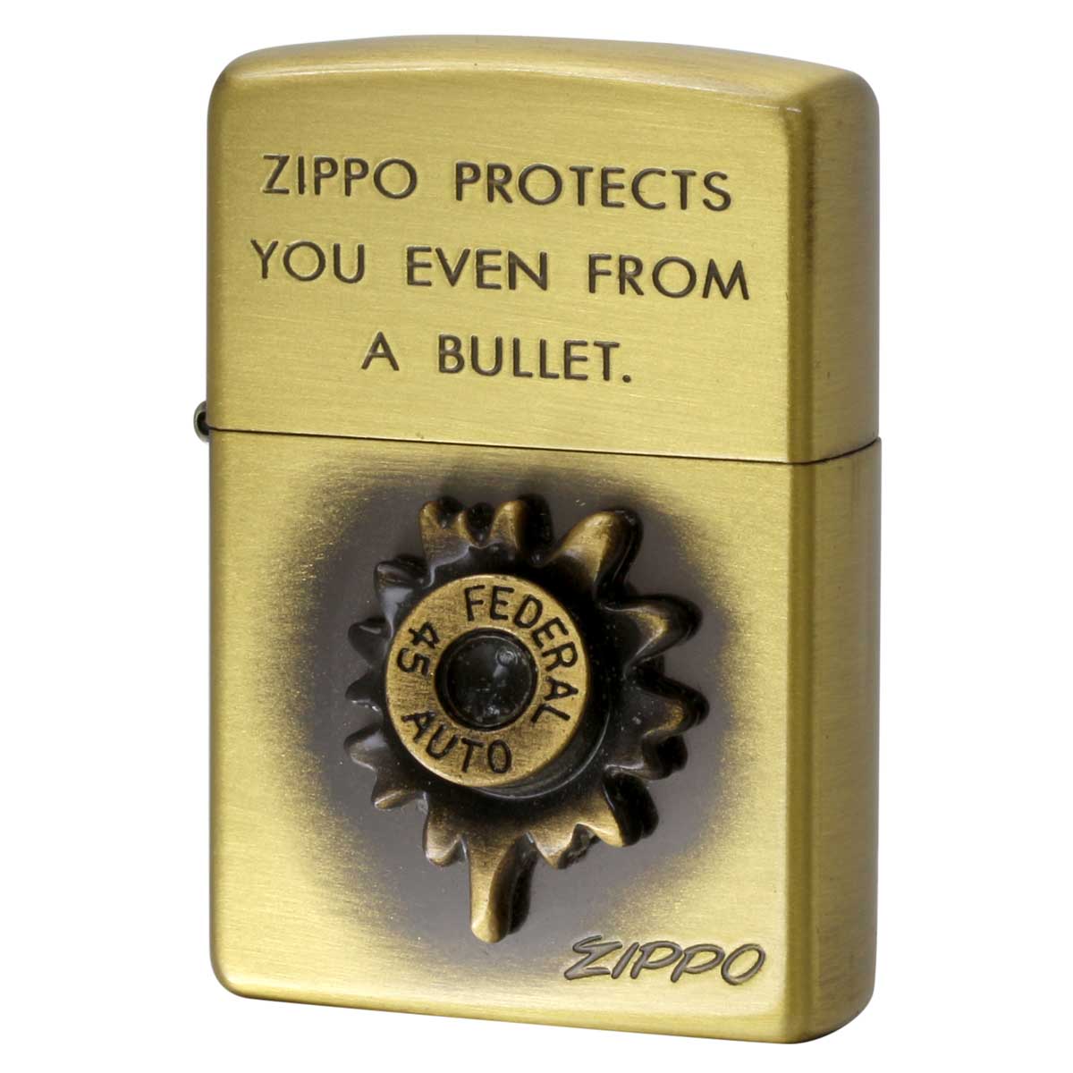 Zippo ジッポー 訳あり傷あり BULLET 弾丸 アンティークブラス BR