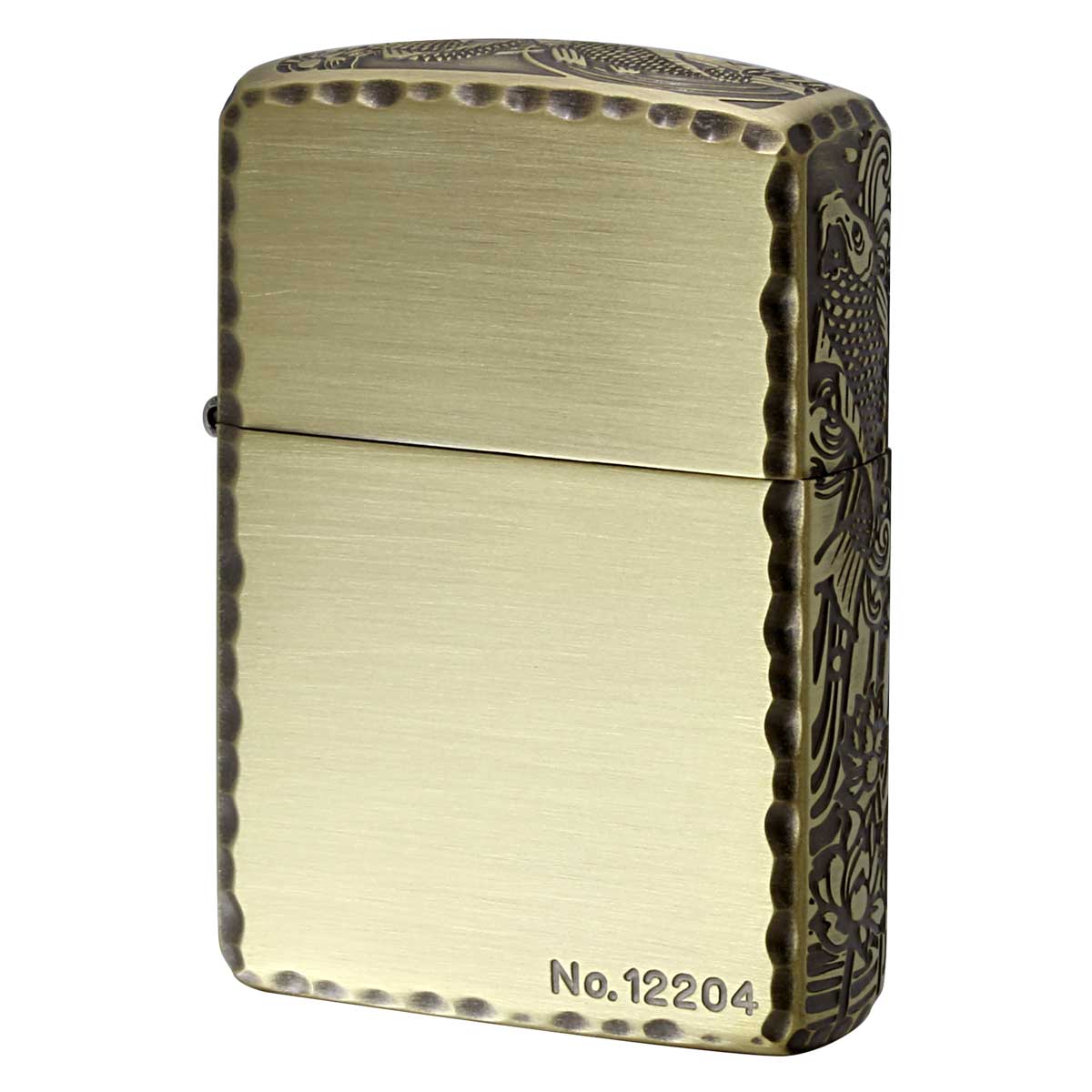 Zippo ジッポー ARMOR アーマー 鯉 カープ 3面 コーナーリューター Antique Brass 3ER-CARP_A メール便可