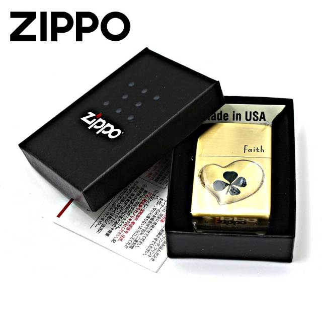 Zippo ジッポー 四つ葉 クローバー 本物 フェイス Faith 誠実