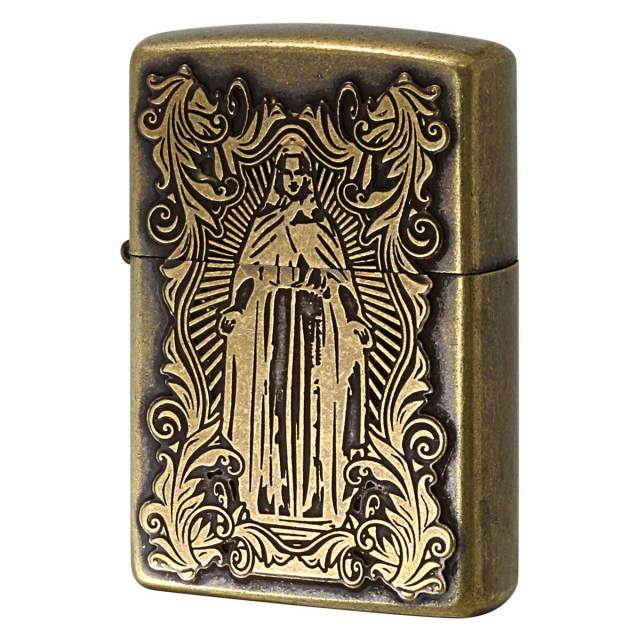 Zippo ジッポー アラベスク マリア ディープエッチング 両面加工 真鍮いぶし 63201598