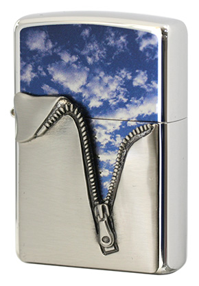 Zippo ジッポー Zipper　metal スカイ メール便可