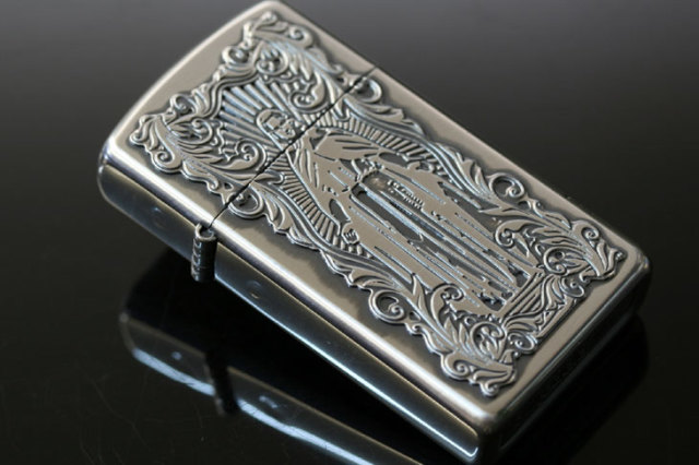 Zippo ジッポー アラベスク マリア スリム ディープエッチング 両面 