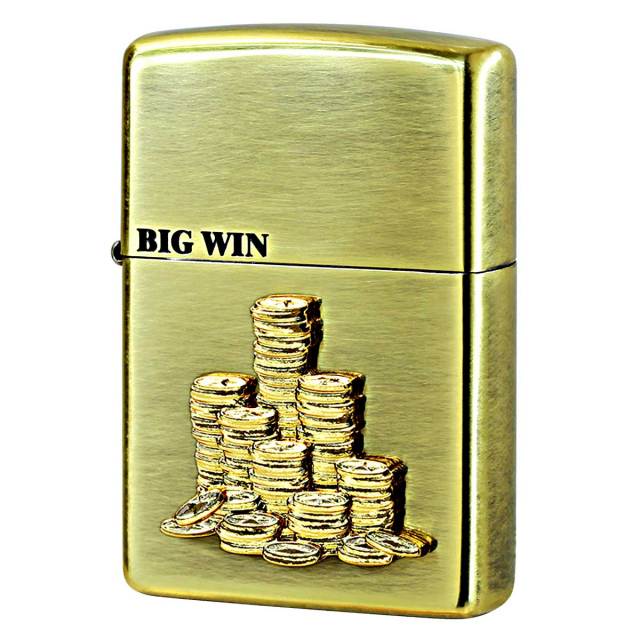Zippo ジッポー ビッグウィン 大勝利 コインの山 メタル BIG WIN Metal 真鍮いぶし 63490298