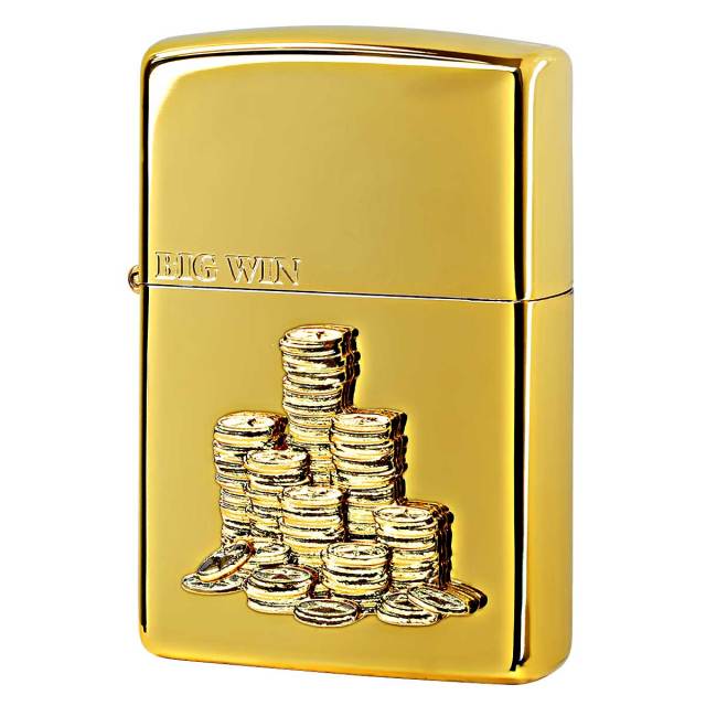 Zippo ジッポー ビッグウィン 大勝利 コインの山 メタル BIG WIN Metal 金ミラー 63490398
