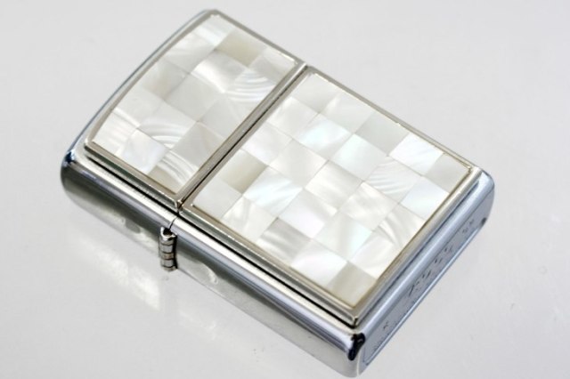 Zippo ジッポー 絶版・2002年製造 SEA WEAVE PEARL WH メール便可