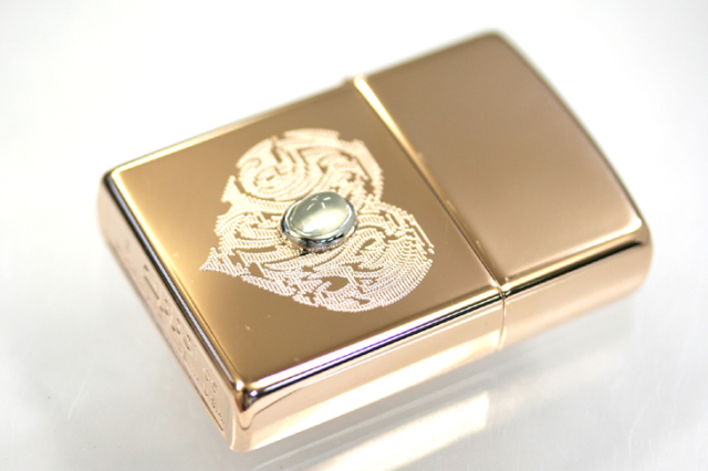 Zippo ジッポー 絶版・2005年製造 LOVER'S STONE ラバーズストーン ピンクゴールド A
