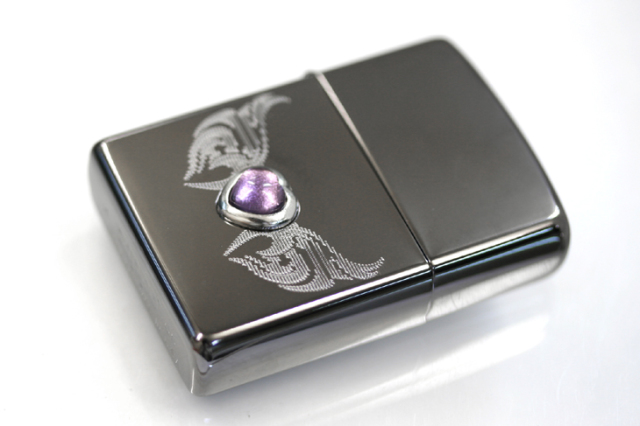 Zippo ジッポー 絶版・2005年製造 LOVER'S STONE ネオブラック D