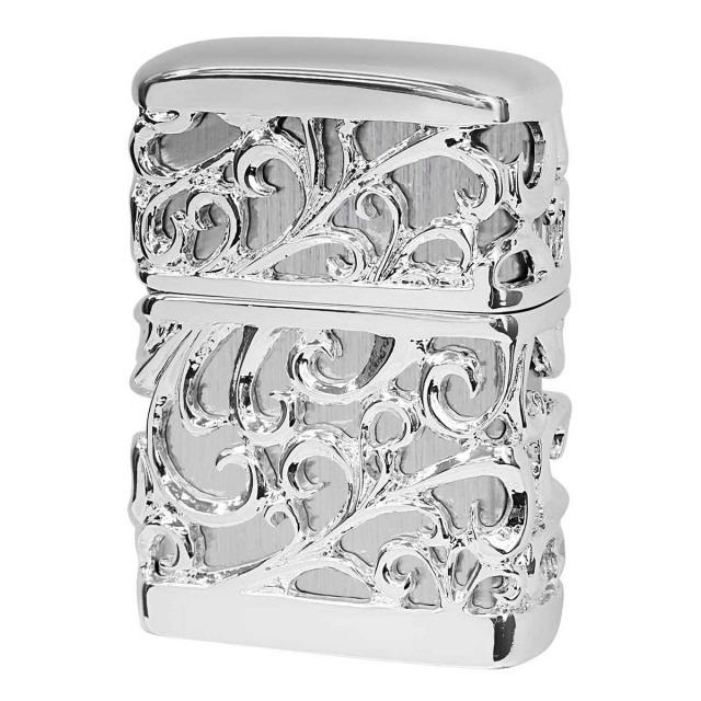 Zippo ジッポー アラベスク 唐草 メタル ジャケット 銀メッキ Metal Jacket ARABESQUE 2NMJ-DEVIL20
