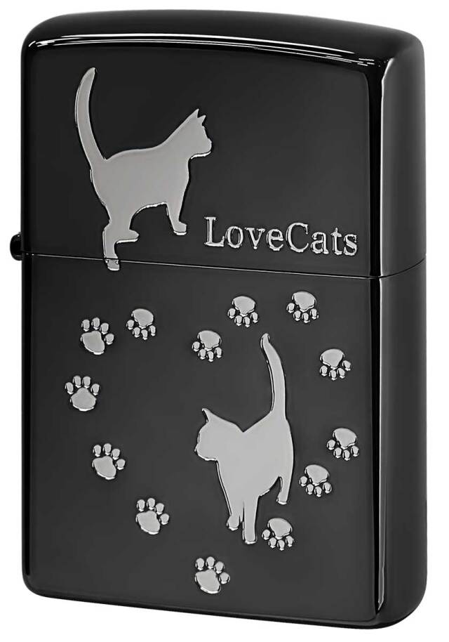 Zippo ジッポー Love Cat 猫が大好き ブラック LCAT-BKS メール便可