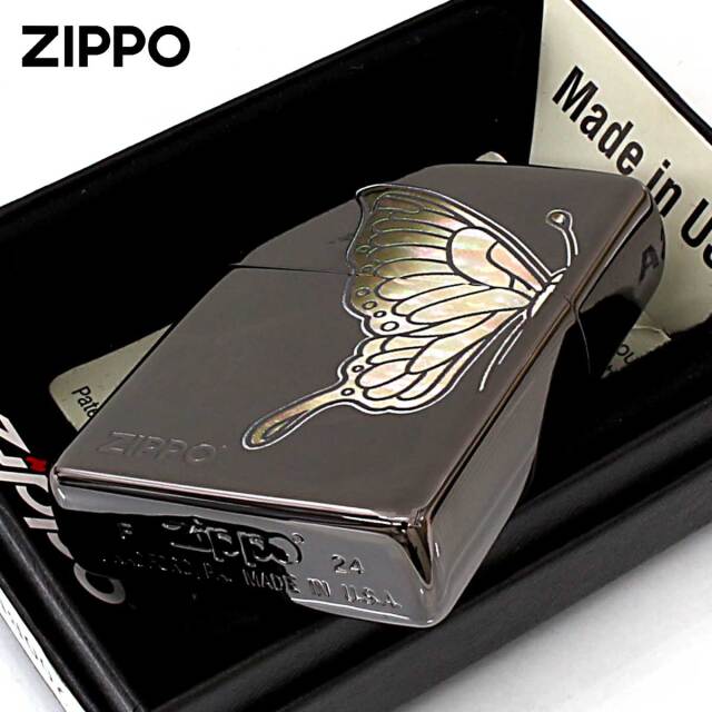 【未開封・送料無料】キティ 2003年 羽 蓄光 バタフライ 蝶々 ブルー Zippo ジッポー 蝶々 バタフライ ブルー ローズピンク Blue