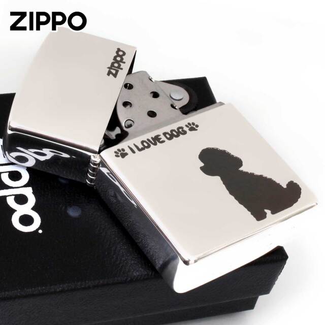 Zippo ジッポー トイプードル 犬 ドック 銀いぶし TP_SI1｜Zippo
