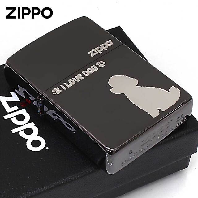 Zippo ジッポー トイプードル 犬 ドック ブラックニッケル
