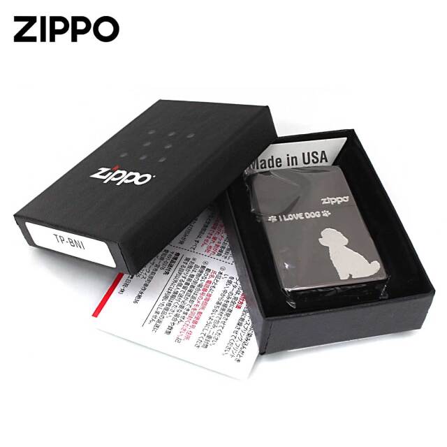 Zippo ジッポー トイプードル 犬 ドック ブラックニッケル TP_BN1