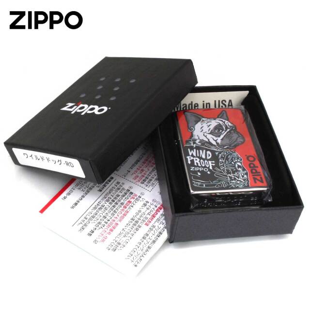 【れっどどっぐオーダーページ】 Zippo ジッポー ワイルドドック ブルドッグ 犬 レッド RD メール便可