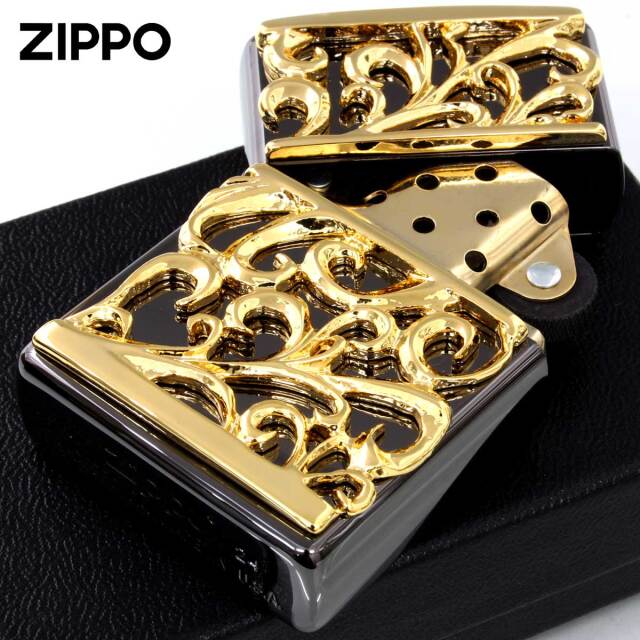 Zippo ジッポー アラベスク 唐草 メタル デビルジャケット ブラック