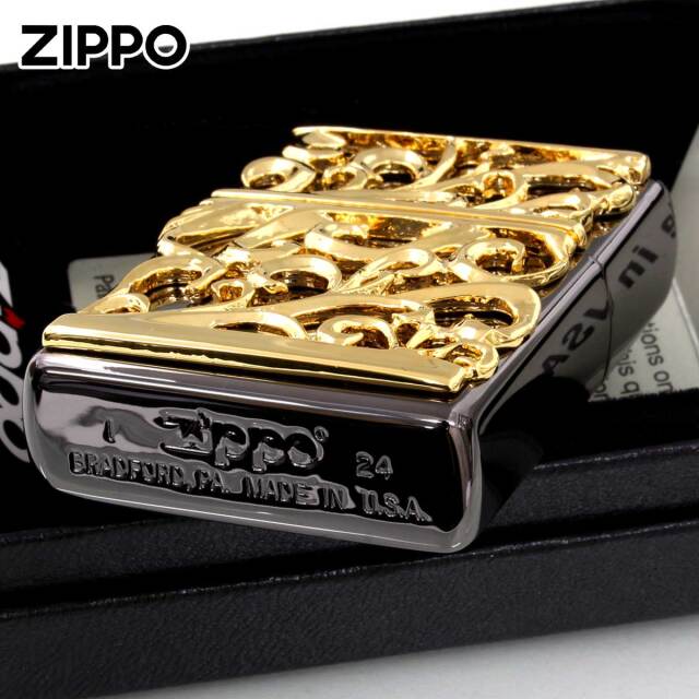 Zippo ジッポー アラベスク 唐草 メタル デビルジャケット ブラック