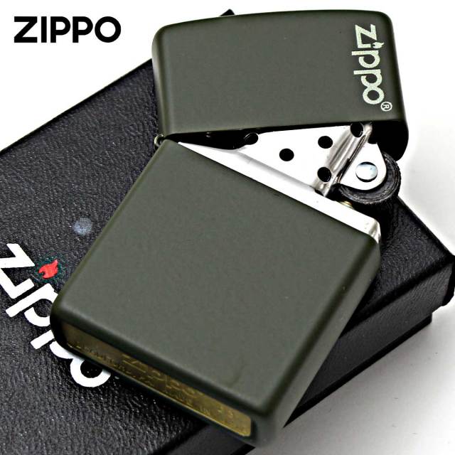Zippo ジッポー グリーン マット ジッポ ロゴ Green Matte Zippo