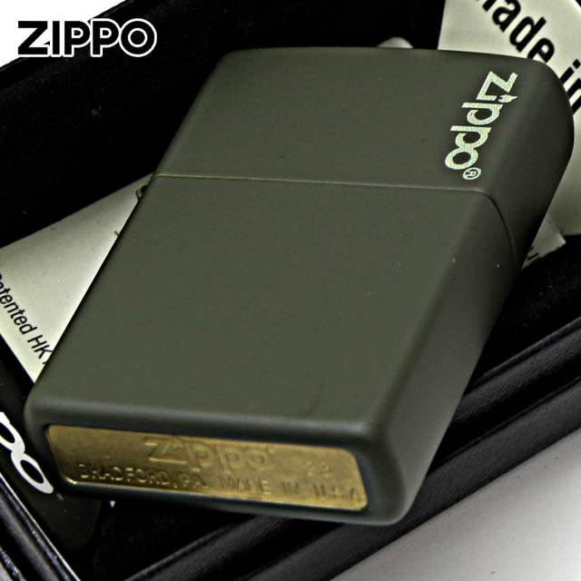 Zippo ジッポー グリーン マット ジッポ ロゴ Green Matte Zippo