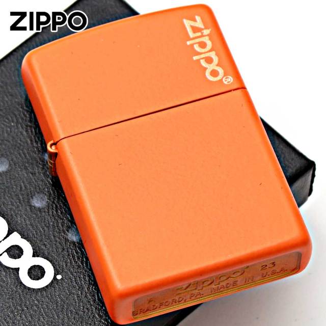 Zippo ジッポー レンジ マット ジッポ ロゴ Orange Matte Zippo Logo