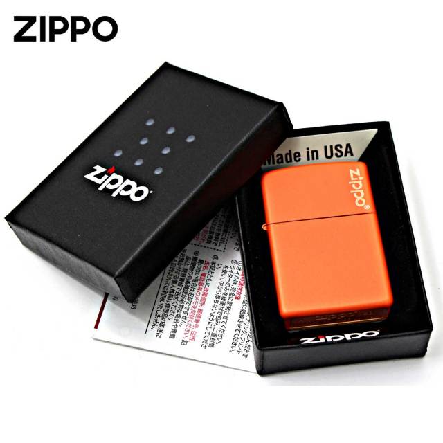 Zippo ジッポー レンジ マット ジッポ ロゴ Orange Matte Zippo