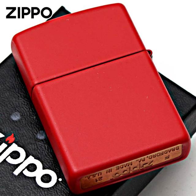 Zippo ジッポー スリム レッド マット ジッポ ロゴ SLIM Red