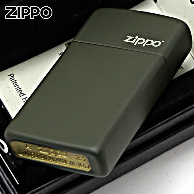 Zippo ジッポー スリム グリーン マット ジッポ ロゴ SLIM Green Matte